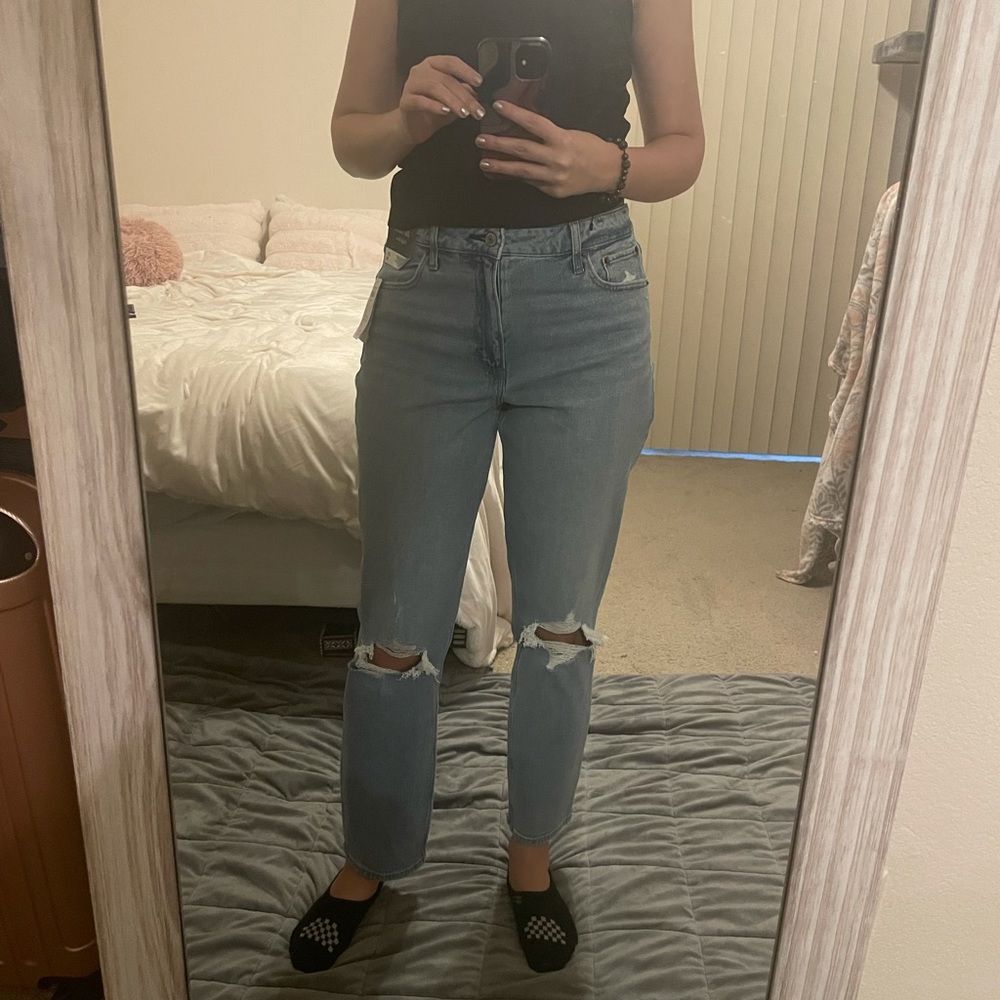 The Mom High Rise Curve Love Jean from Abercrombie size 8 long
